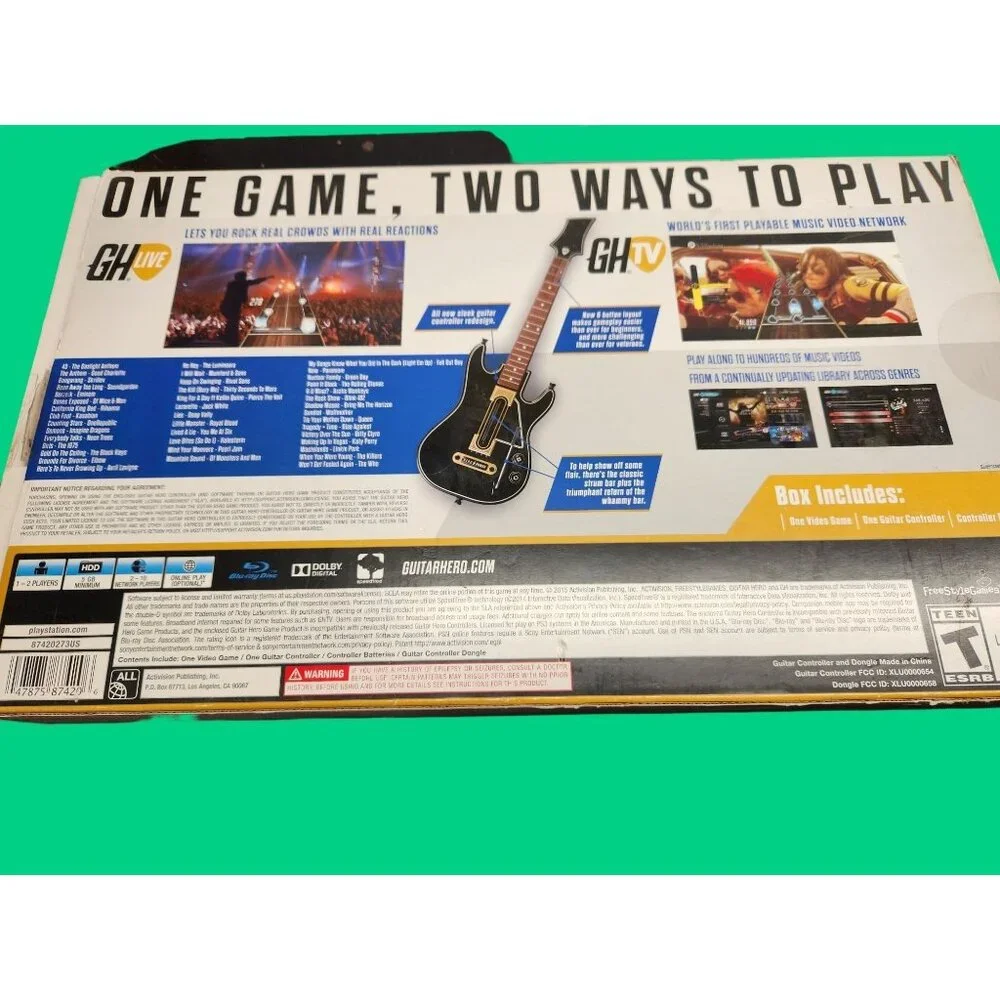 Guitar Hero Live PS3‎ Guitar Controller & Strap By Activision NO GAME or DONGLE